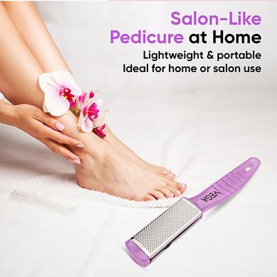 Vega Dual-Sided Pedicure Foot File For Dead Skin & Cracked Heels Removal For Men & Women (Pd-03) - Manicure & Pedicure Kits