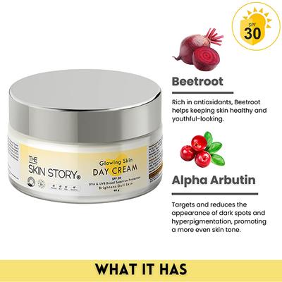The Skin Story Glowing Skin Day Cream SPF 30 40 gm - Face Sunscreen