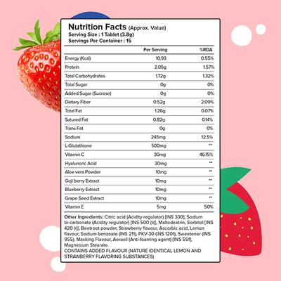 Plix The Plant Fix Glutathione Skin Glow Effervescent Tablet 500Mg 1's - Hair & Skin