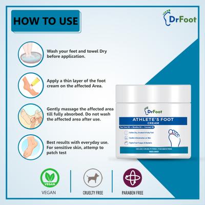 Dr Foot Athletes Foot Cream 100 gm - Foot Creams & Lotions
