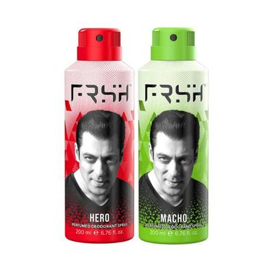 Frsh Dedorant Body Spray Hero & Macho-Pack Of 2 400 ml - Men Deodorants/Roll-Ons