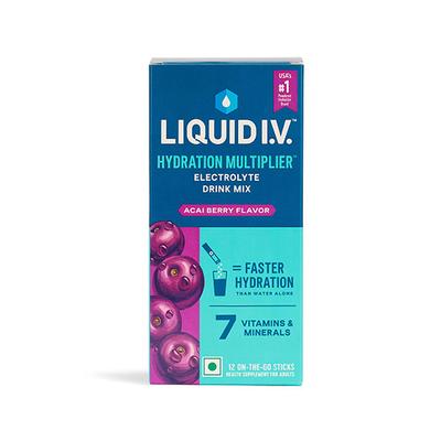 Liquid I.V. Hydration Multiplier - Acai Berry, Electrolyte Powder Drink Mix 12's - Multi-Vitamins
