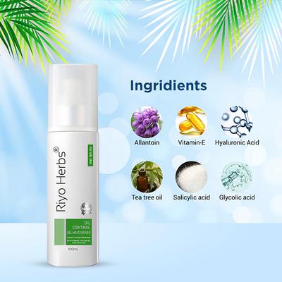 Riyo Herbs Oil Control Gel Moisturizer - Vitamin E Tea tree Oil 100 ml - Face Moisturizers