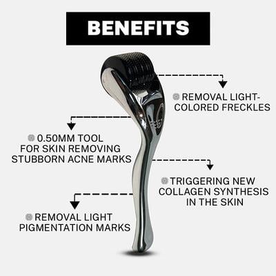 House of Beauty Derma Roller 0.50Mm Reduces Pigmentation, Fade Pimples & Acne Scars 1's - Derma Rollers