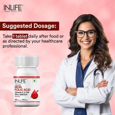 INLIFE Iron Folic Acid Tablets 60's - Multi-Vitamins