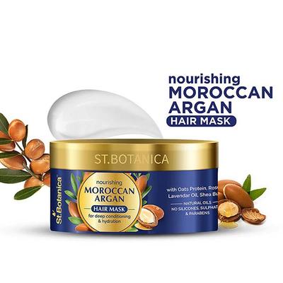 St.Botanica Moroccan Argan Hair Mask 200gm - Hair Masks & Packs