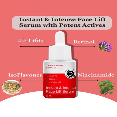 Dermistry Anti Aging Retinol Collagen SPF 30 Intense Day Cream 50 ml + Lifting And Firming Anti Aging Instant Intense Face Lift Serum 30 ml - Face Serum
