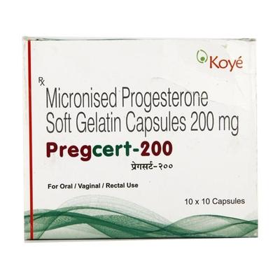 Pregcert 200mg Capsule 10'S - Hormonal Therapy-Oes