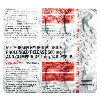 Ziglim M1 Tablet 15'S - Diabetes-Ant