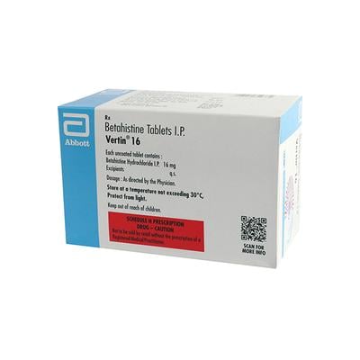 Vertin 16mg Tablet 15'S - Vertigo-Ant