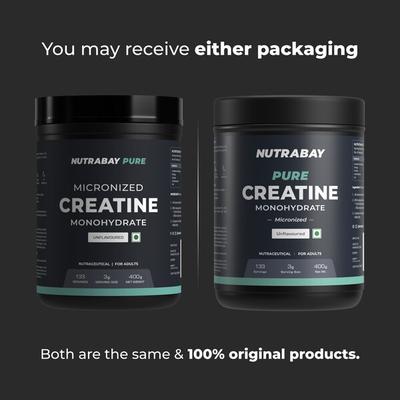 Nutrabay Pure Creatine Monohydrate Micronized Powder - Unflavoured 400 g - Workout Essentials