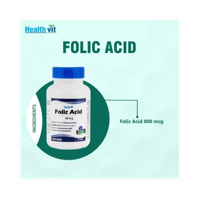 Healthvit Folic Acid 800 MCG- Tablets 60's - General Health