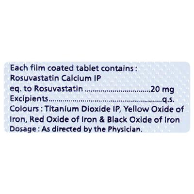ROSUDAC 20mg Tablet 10's - High Cholesterol-Dys