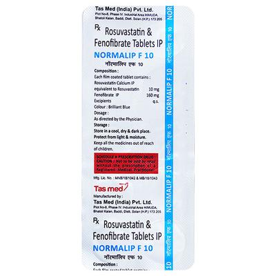 NORMALIP F 10/160mg Tablet 10's - High Cholesterol-Dys