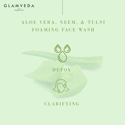 Glamveda Aloevera Neem Ayurvedic Foaming Face Wash 150 ml - Face Washes