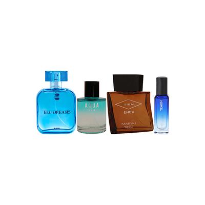 Ajmal Blu Dreams & Maryaj Aqua Brooke & Maryaj Tribal Earth EDP & Yearn EDP Pack of 4 20 ml - Women Perfumes (Edt/Edp)