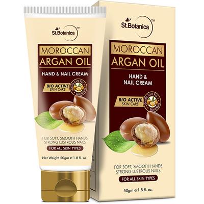 Stbotanica Moroccan Argan Oil Hand And Nail Cream, For Soft, Smooth Hands & Strong Lustrous Nails 50 gm - Lotions & Creams