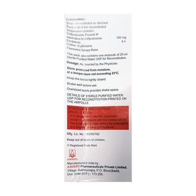 MONOCEF O 100 DELICIOUS PINEAPPLE PEPPERMINT FLAVOUR Oral Suspension 30ml - Bacterial Infections-Cep