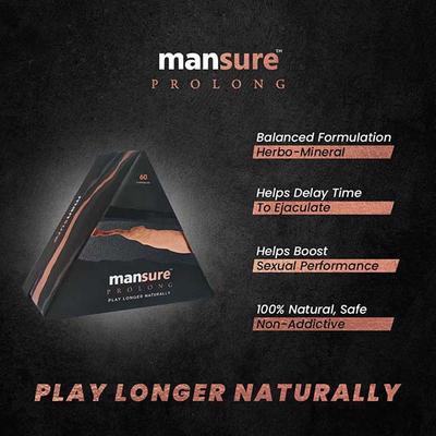 ManSure PROLONG for Men's Health - 1 Pack (60 Capsules) 1's - Sexual Care