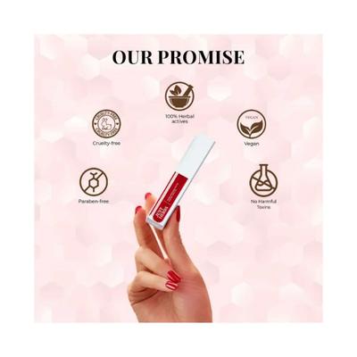 Just Herbs Ayurvedic Liquid Lipstick Kit Set of 3 with Long Lasting, Hydrating - Dusty Rose, Liquorice Brown & Raisin Rust 6ml - Liquid Lipsticks