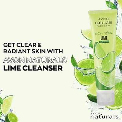 Avon Naturals Clear White Lime Face Cleanser 100 gm - Face Wash & Cleansers