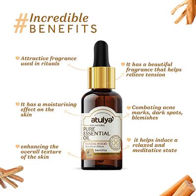 Atulya Sandalwood Essential Oil 15 ml - Face Oils