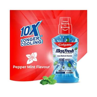 Colgate-Palmolive, Colgate Plax Antibacterial Mouthwash, 24/7 Fresh Breath(Pepper Mint) 500 ml - Mouthwash