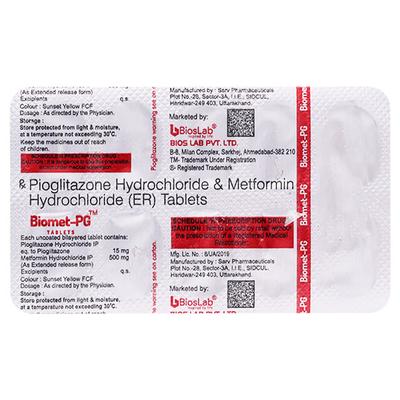 BIOMET PG Tablet 10's - Diabetes-Ant