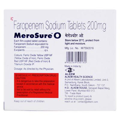 Merosure O 200mg Tablet 6'S - Bacterial Infections-OBL