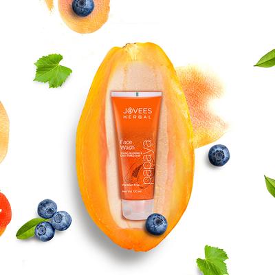 Jovees Herbal Papaya Face Wash for All Skin Types and Paraben & Alcohol Free 120ml - Face Wash & Cleansers
