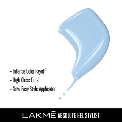Lakme Absolute Gel Stylist Baby Blue 12 ml - Nail Polish