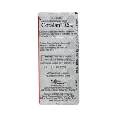 Coralan 7.5mg Tablet 14'S - Angina