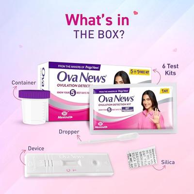 Mankind Ova News Ovulation Detection Kit (5 +1 Free ) 6's - Intimate Tools & Accessories