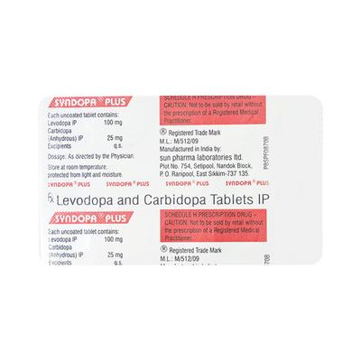 SYNDOPA PLUS Tablet 15's - Parkinsonism-Apd