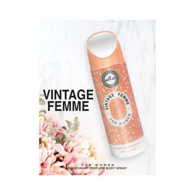ARRAS Vintage Femme Deodorant Body Spray, Long Lasting Fragances, for Women 200 ml - Women Perfumes (Edt/Edp)