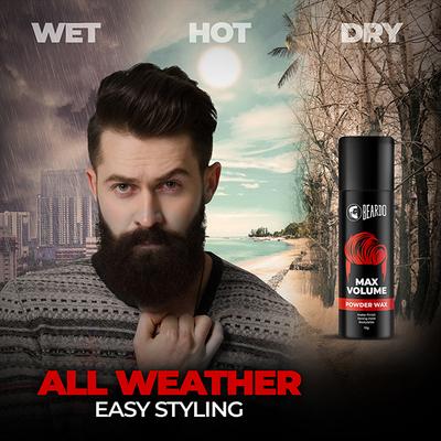 Beardo Max Volume Powder Wax Matte Finish Strong Hold Restylable Hair Wax 10gm - Hair Gels & Waxes