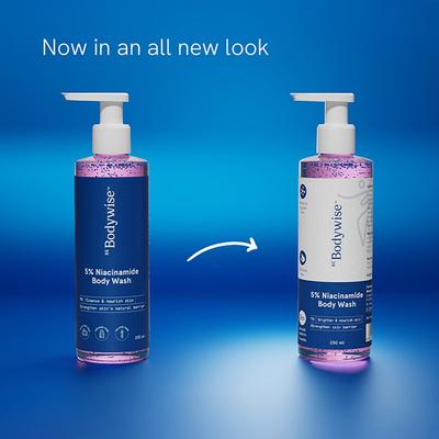 Be Bodywise 5% Niacinamide Body Wash For Glowing & Hydrated Skin 250 ml - Shower Gels & Body Wash