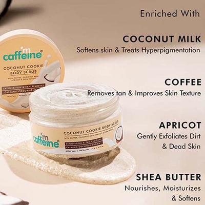 Mcaffeine Coconut Cookie Body Scrub 175 gm - Scrubs & Exfoliants