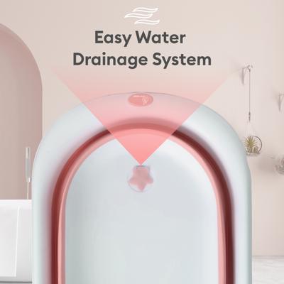 R for Rabbit Bubble Double Aqua Baby Bath Tub - Pink 1's - Bathing Essentials