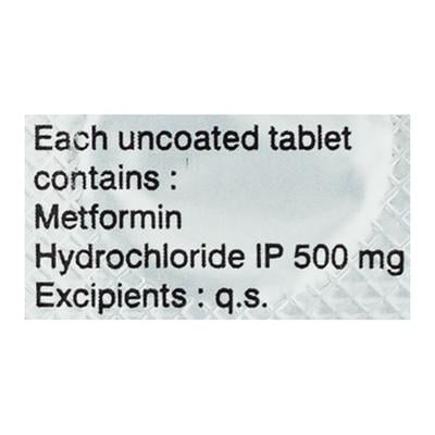 Glycomet 500mg Tablet 10'S - Diabetes-Ant