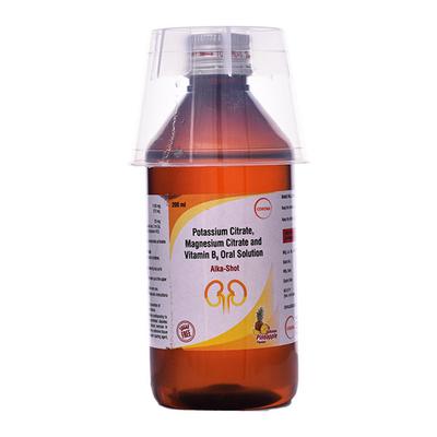 ALKASHOT B6 DELICIOUS PINEAPPLE FLAVOUR SUGAR FREE Oral Solution 200ml - Kidney Disease/Stones-Oth