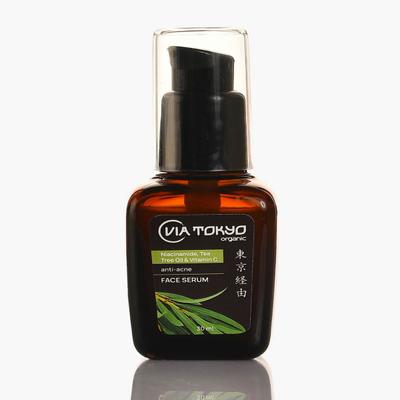 VIA TOKYO ORGANIC Niacinamide & Tea Tree Oil Vit C Face Serum, Anti - Acne, No Sulphates, No Paraben 30 ml - Face Serum