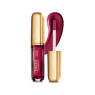 Faces Canada Comfy Matte Lip Color - Any Day Now 04, 10Hr Long Stay with Comfort Almond Oil 3 ml - Lipsticks