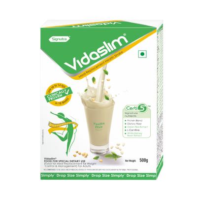 Vidaslim Meal Replacement Protein Health Shake Powder - Vanilla Elixir (Refill Pack) 500 g - Weight Loss