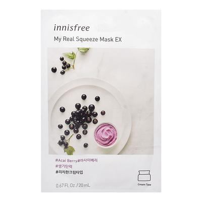 Innisfree My Real Squeeze Mask - Acai Berry 20 ml - Sheet Masks