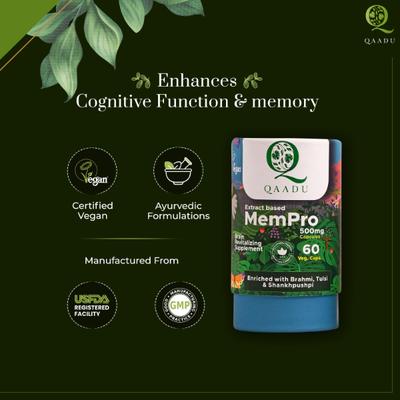 Qaadu Extract Based Mempro 500mg Capsule 60's - Speciality Medicines