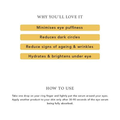 Ras Luxury Skincare Illuminate Hydrating & Brightening Eye Serum 6ml - Under Eye Creams & Serums