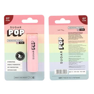 SUGAR POP Nourishing Lip Balm 07 Plum 4.5 gm - Lip Balms