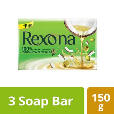 Rexona Coconut and Olive Oil Soap (Pack of 3) 450 gm - Soaps