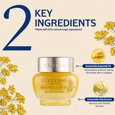 L'Occitane Immortelle Divine Eye Balm 15 ml - Under Eye Creams & Serums